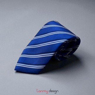 Cà vạt lụa họa tiết kẻ xanh ( các mẫu )